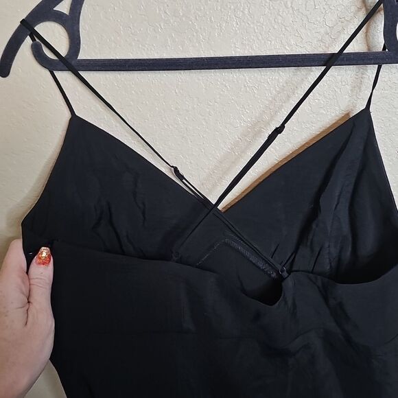 Madewell 2 The Layton Midi Slip Dress Black Spaghetti Strap Dress - Picture 5 of 11